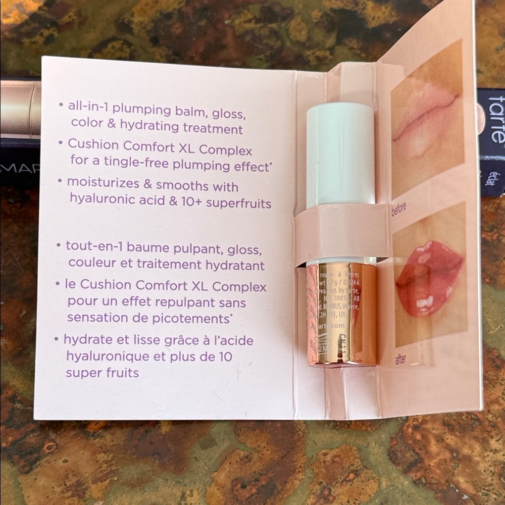 NEW Tarte Maracuja Juicy Lip Plump Rosy Copper Shimer Glass-Full & Primrose-Trvl - Picture 8 of 8